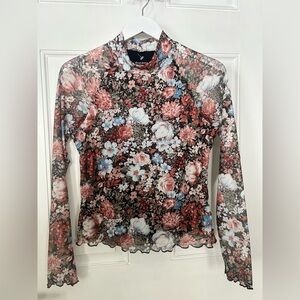 Elegant Floral Long Sleeve Blouse